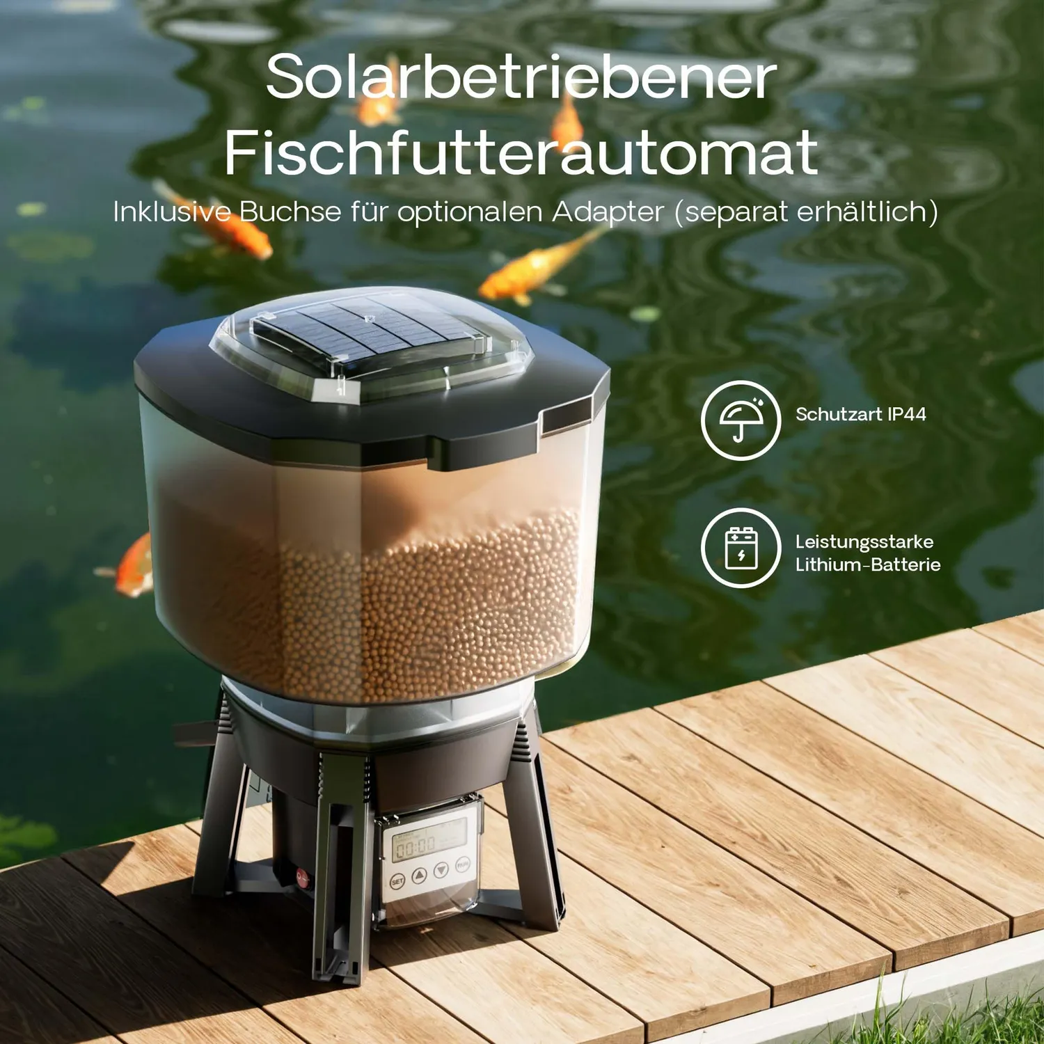 SunSun CFF-212 Futterautomat Solar 12 L 1-6x Tag
