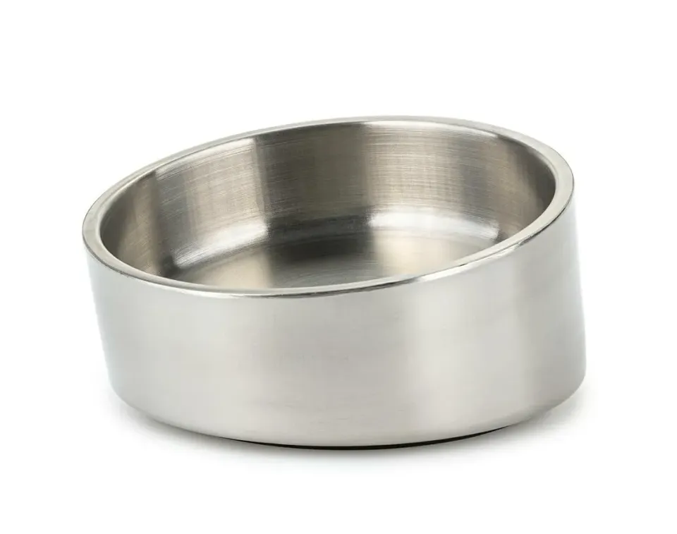 Happet Schüssel Neigbar Futternapf 17cm 0,7L Edelstahl schwer