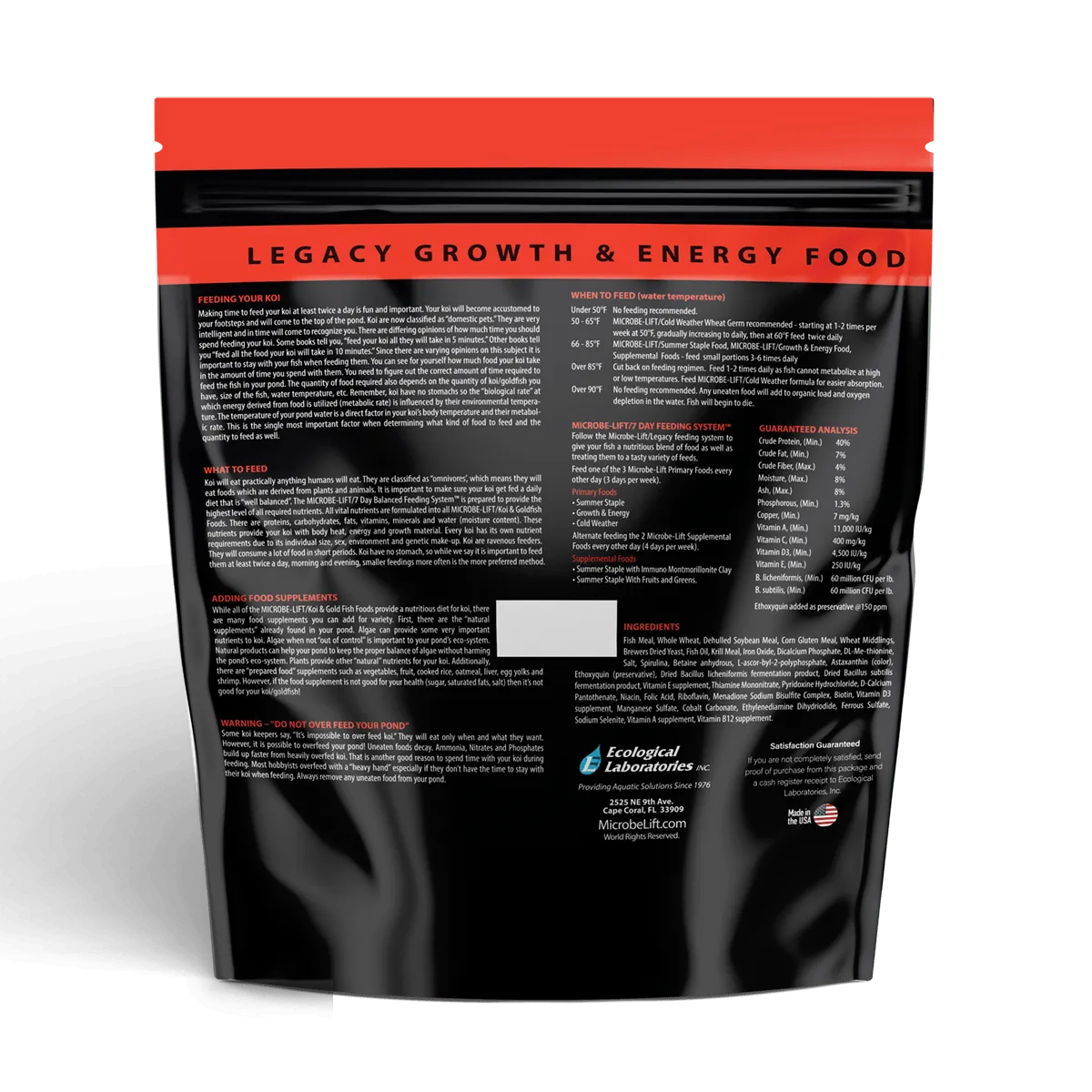 Microbe-Lift Legacy Growth & Energy Food Fischfutter Wachstum