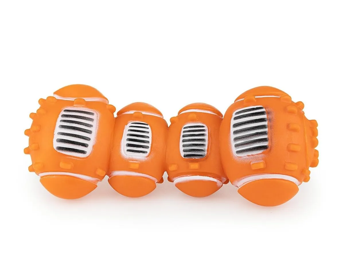 Happet Rugbyball 11 cm Hundespielzeug Rosa Quietsch