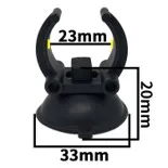Aqua-Noa 1112 Saugnapf mit Clip 23mm Schwarz