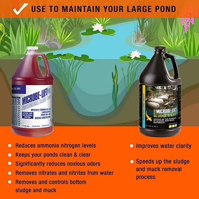 Microbe-Lift Clean Pond Maintenance Kit Teichpflege 6x 3,8 L