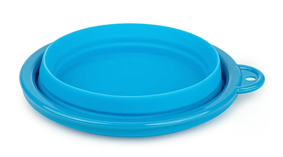 Happet Faltschale Napf blau 0,35 L Silikon