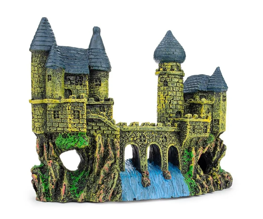 Happet Schloss Deko 16 cm Aquarium Polyresin