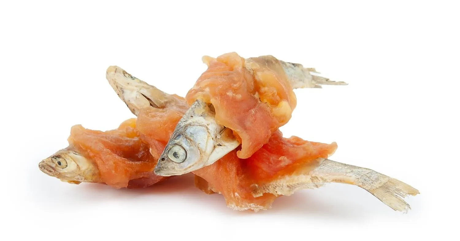 Happet Hähnchenstreifen mit Sardinen Hundesnack 500 g proteinreich
