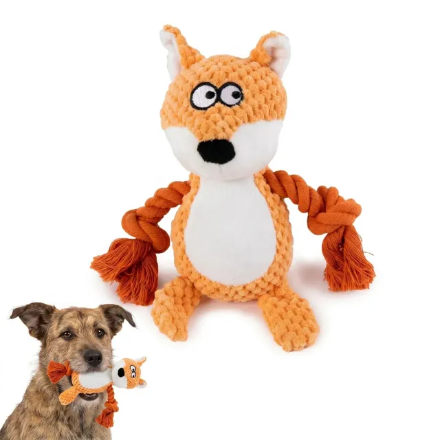 Happet Fuchs Klein Hundespielzeug Plüsch orange