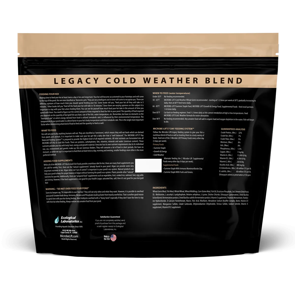 Microbe-Lift Legacy Cold Weather Teichfutter Weizenkeim