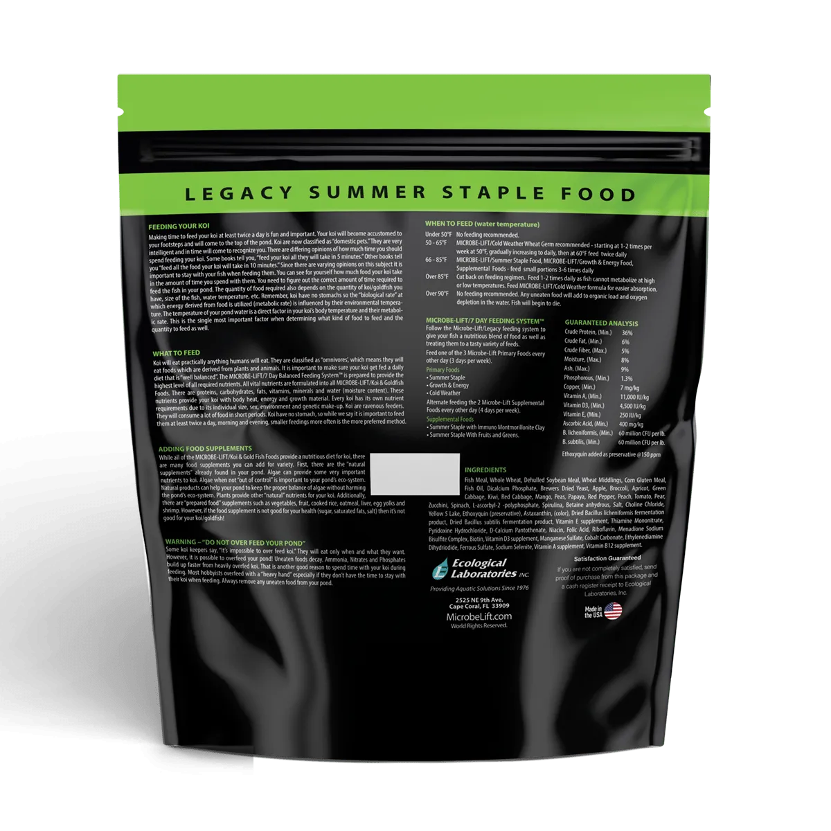 Microbe-Lift Legacy Fruits Greens Sticks Koi Fischfutter