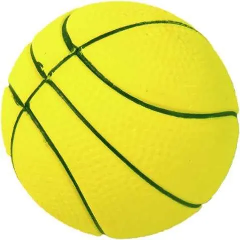 Happet Basketball Hundespielzeug 72mm gelb Schaumstoff weich