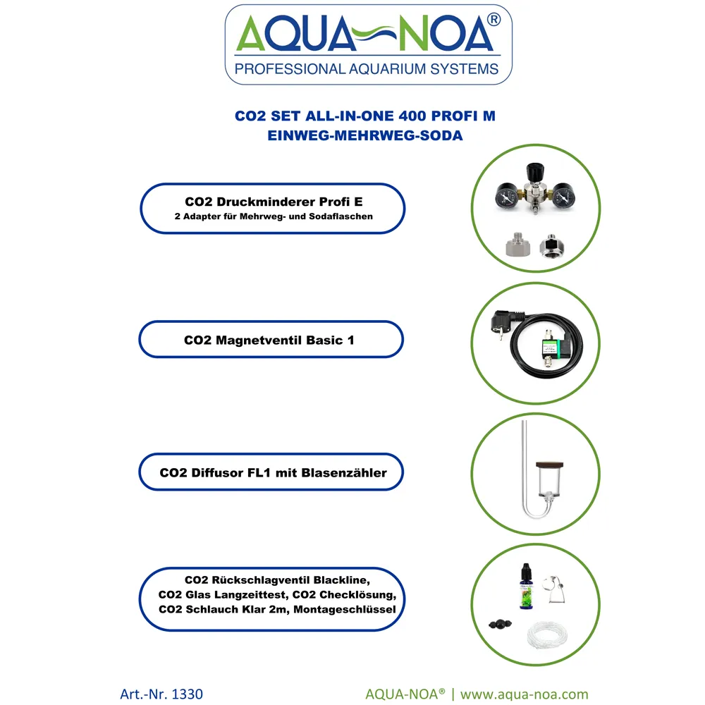 Aqua-Noa All-in-One 400 Profi CO2-Set M Soda