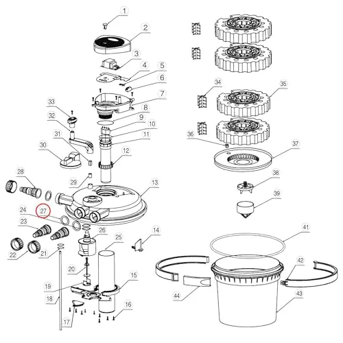 SunSun CPF-5000 Druckteichfilter O-Ring Dichtung Ersatzteil