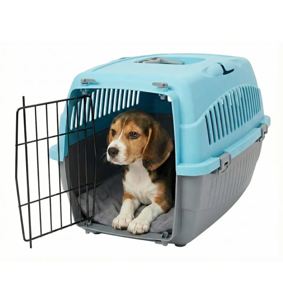 Happet Doggy Transportbox S Blau-Grau 49 cm