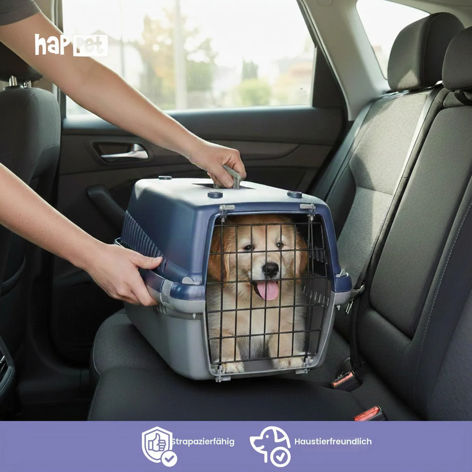 Happet Oggy S Transportbox 49x33x30 cm Blau Katzenbox