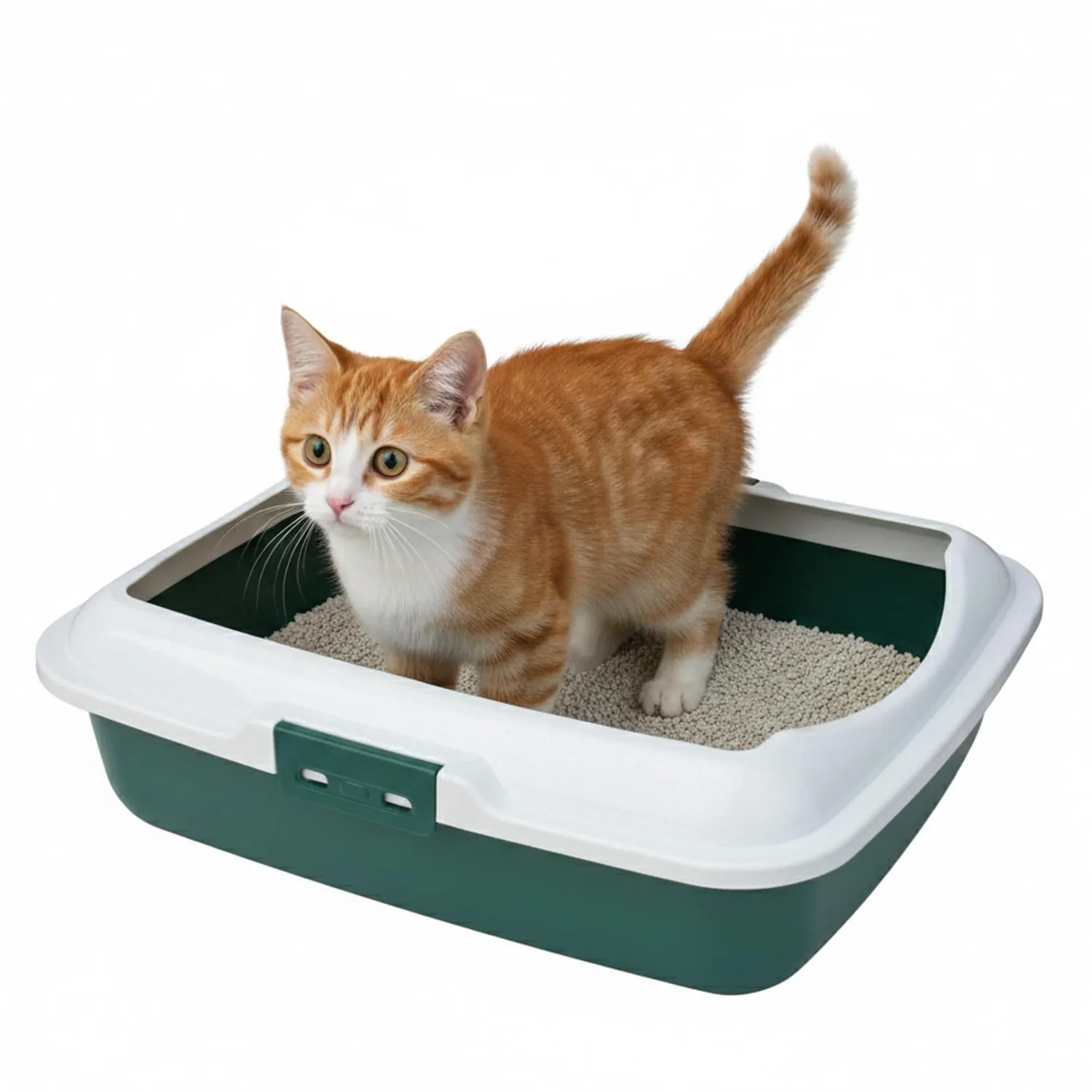 Happet Kitty Katzenklo offen rot 50x40x16 cm Streuschutz