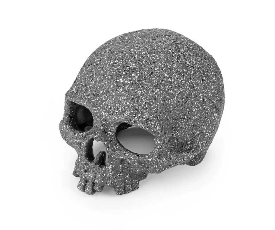 Happet Graphitschädel Terrarium-Deko 15 cm Harz Höhle