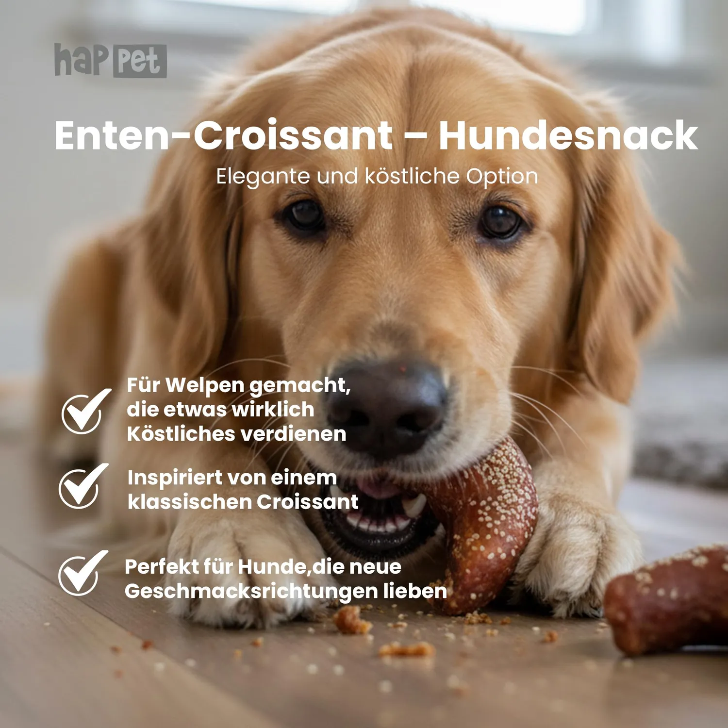 Happet Croissant Ente Hundekausnack 1 Stück 22% Ente