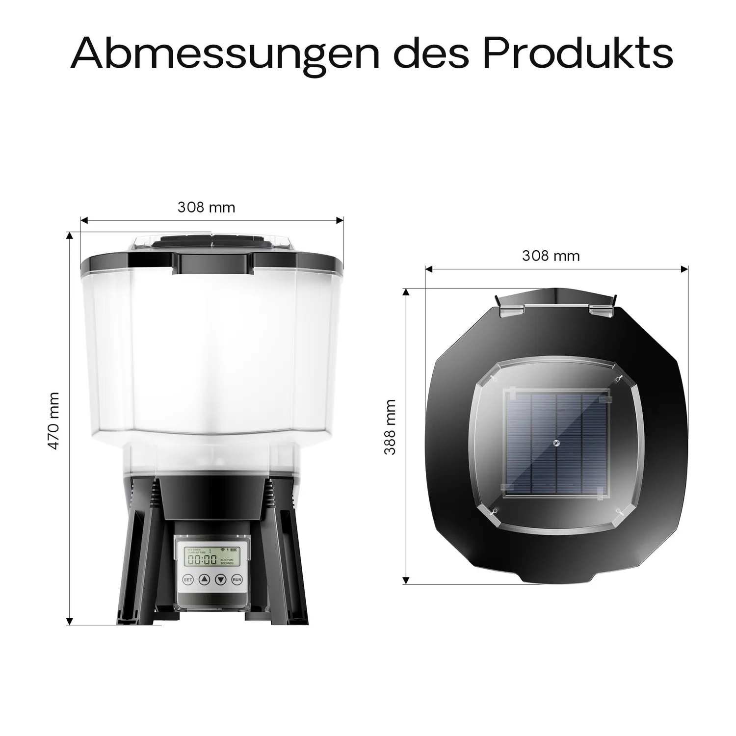 SunSun CFF-212 Futterautomat Solar 12 L 1-6x Tag