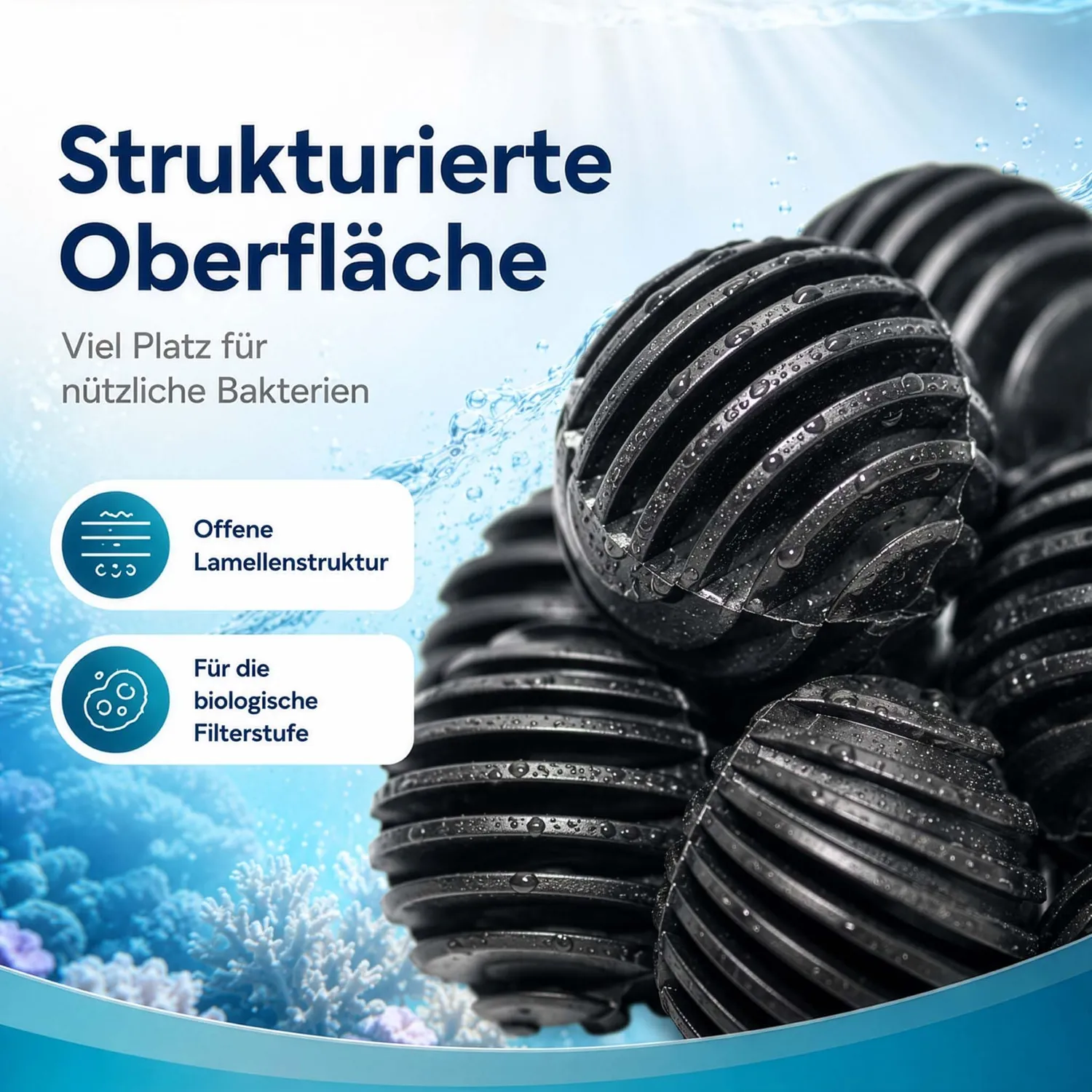 SunSun HW-402B Bio Balls 40 Stück 28mm Filtermedium Süß Salzwasser