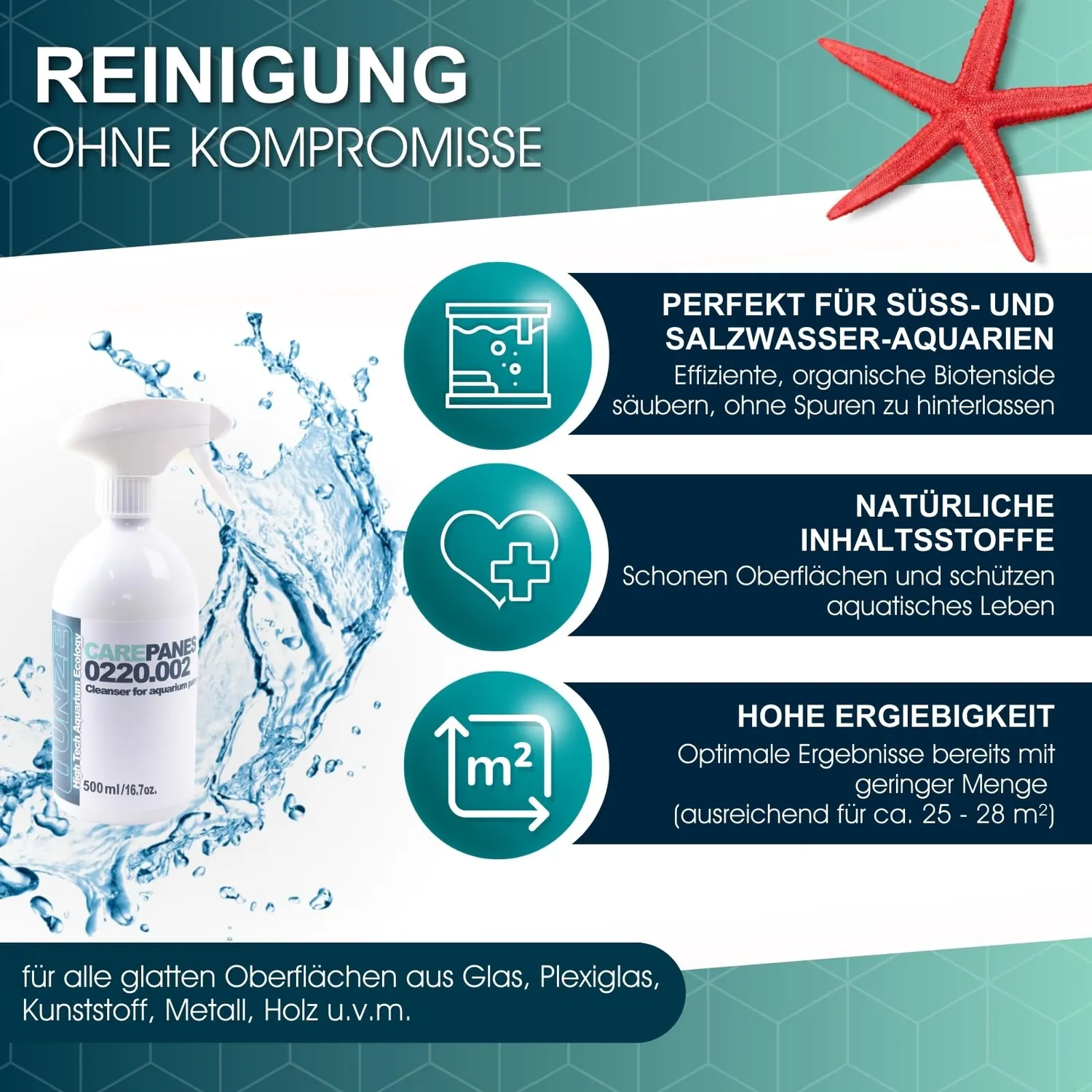 TUNZE Care Panes Scheibenreiniger 500 ml Glas