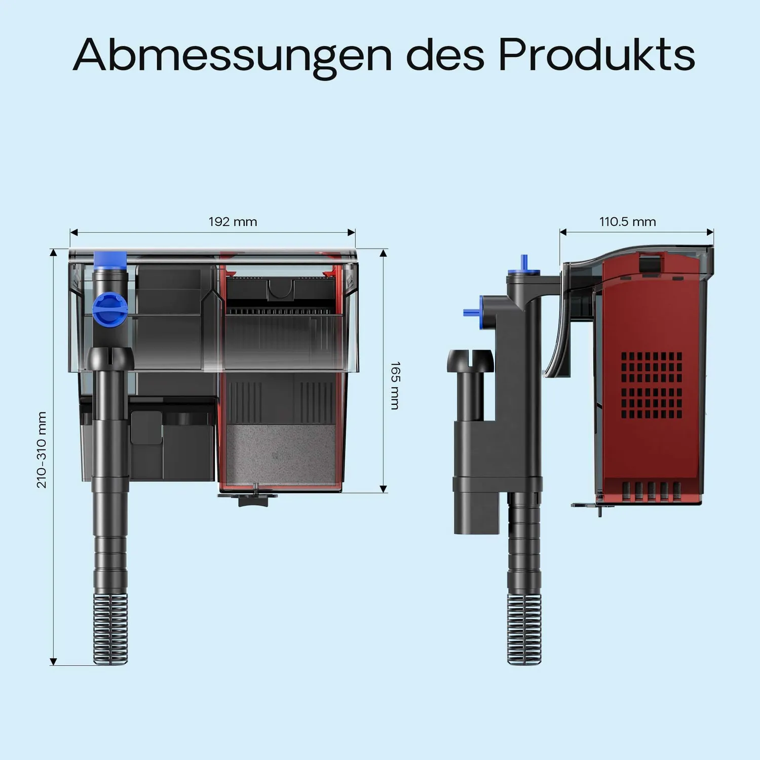 SunSun CBG-500 Hang On Filter Aquarium 500 l/h 115 L