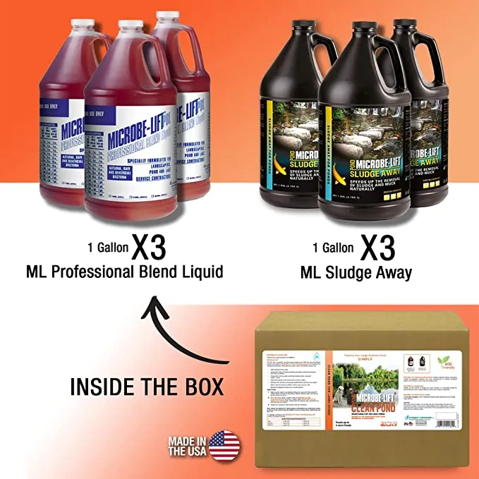Microbe-Lift Clean Pond Maintenance Kit Teichpflege 6x 3,8 L