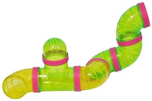 Happet Tunnel 15 cm Holztunnel für Hamster Naturholz