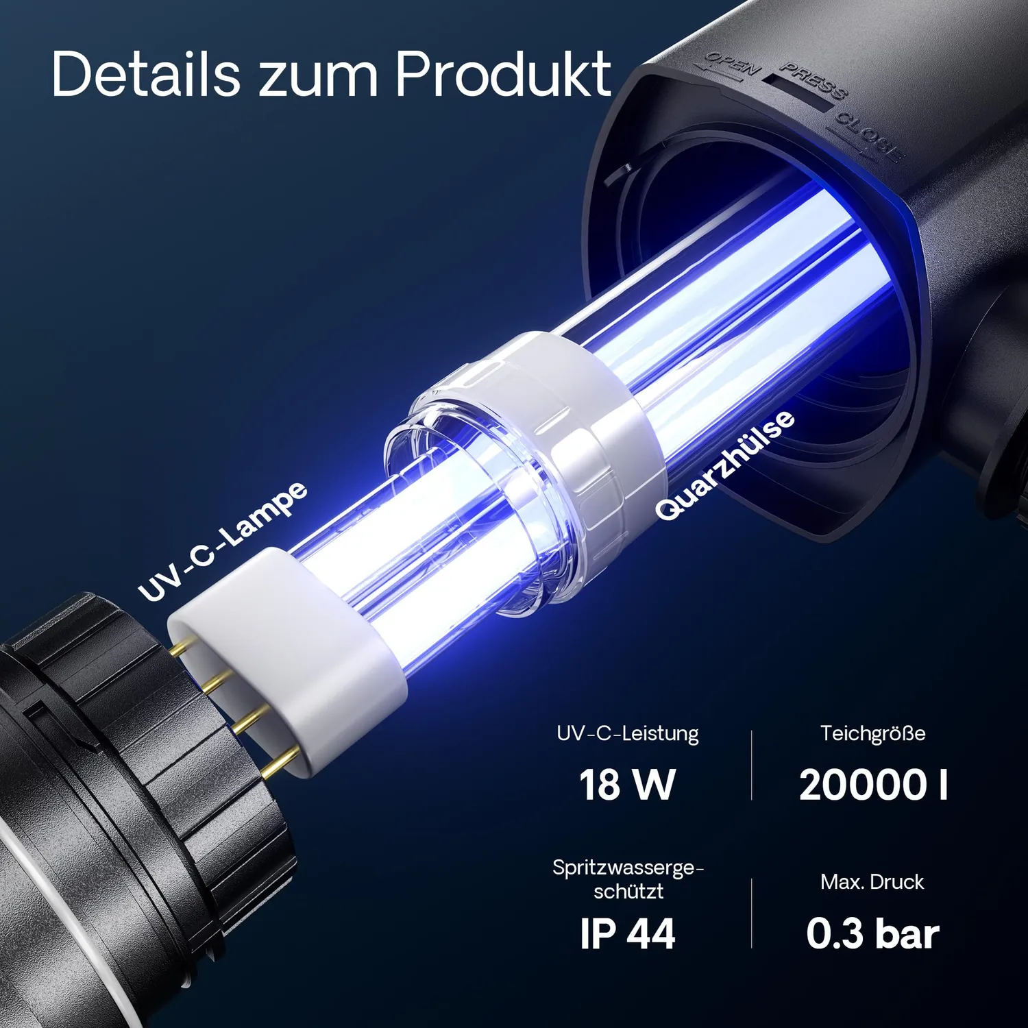 SunSun CBF-550 Teichfilterset 10000 l/h mit UVC 18W