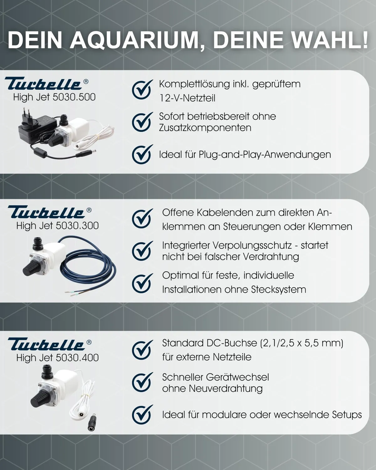 TUNZE Turbelle High Jet 5030 Wasserpumpe mit Netzteil