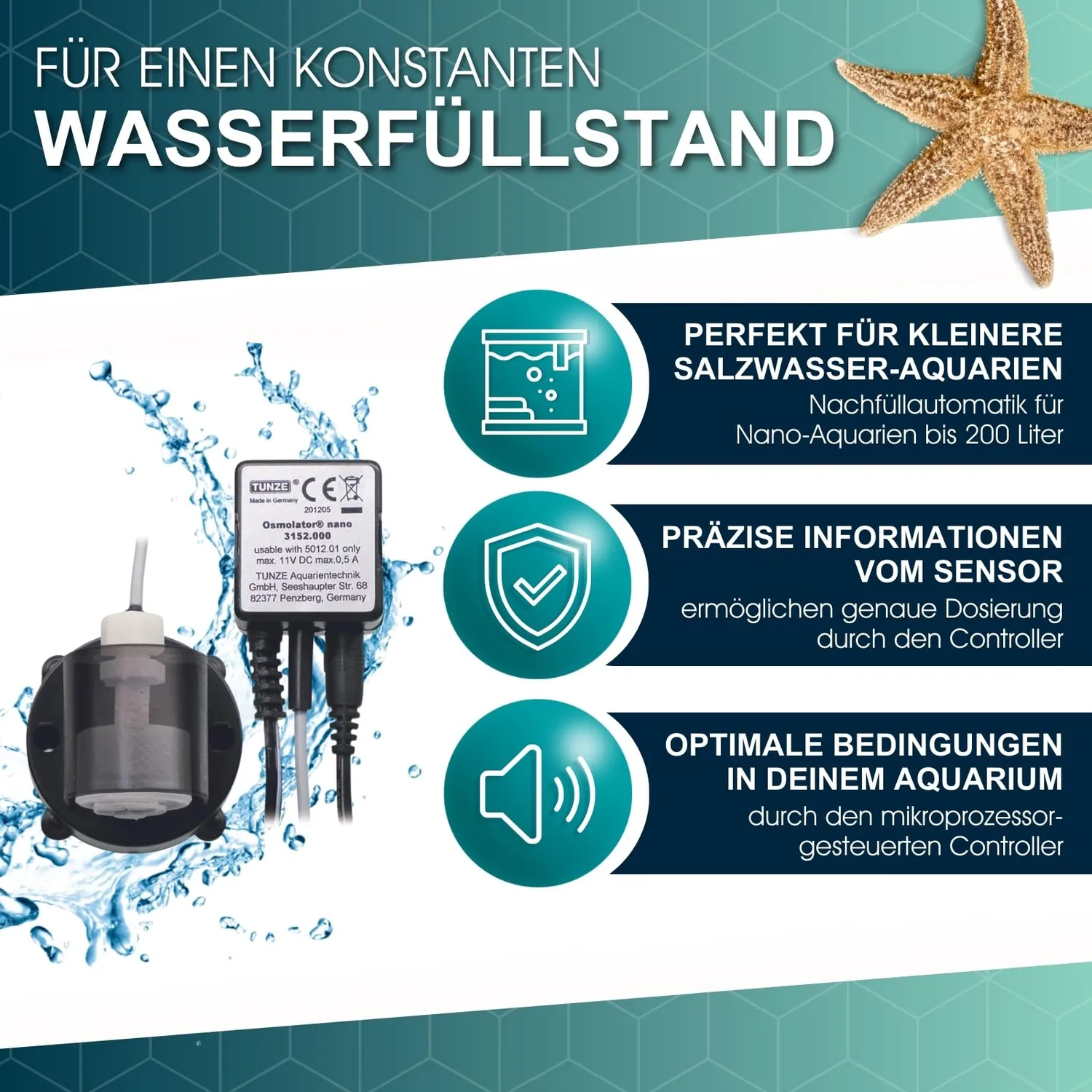 TUNZE Osmolator nano Wasserstandsregler bis 200 L