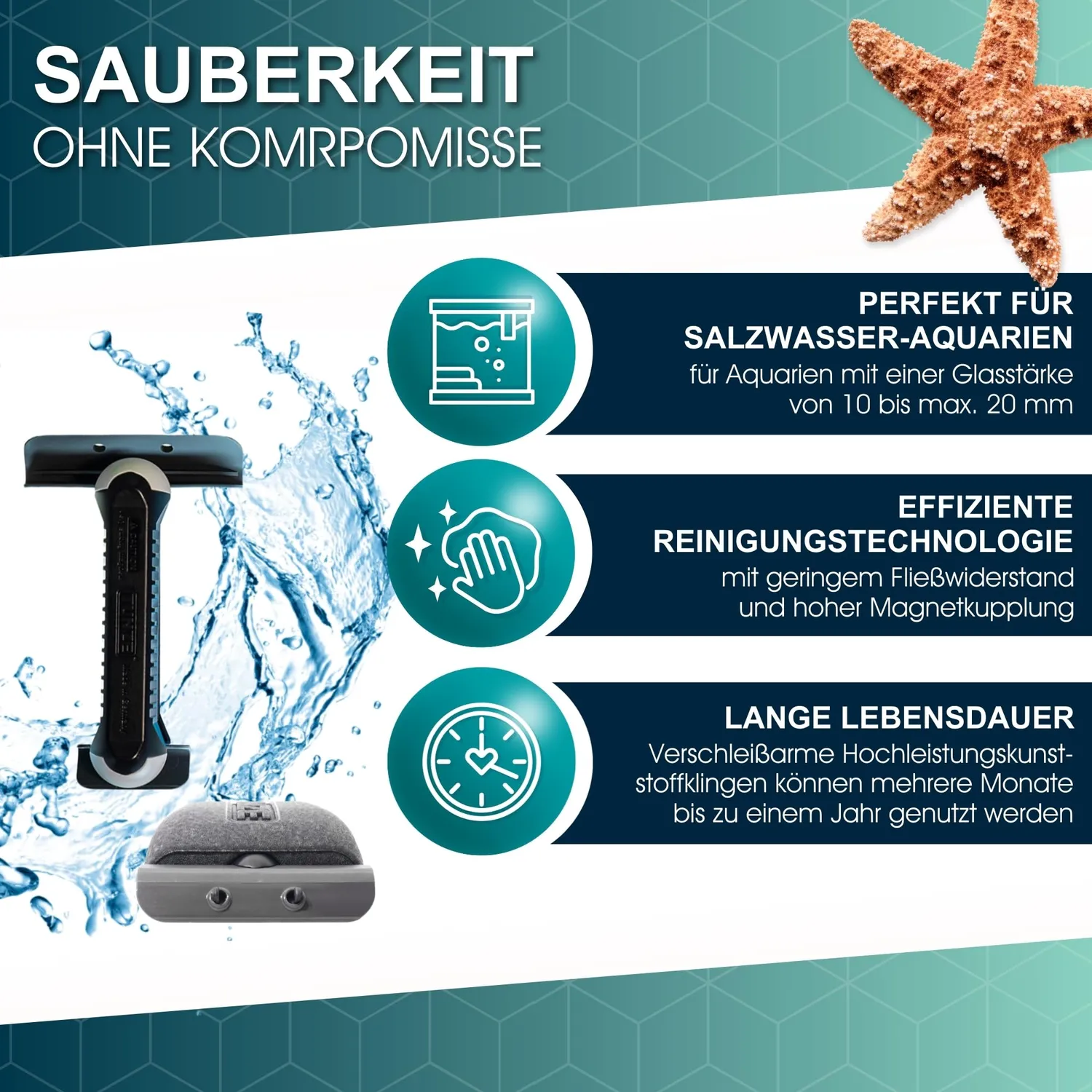 TUNZE Care Magnet Ersatzklingen 86 mm Kunststoff 2 Stück