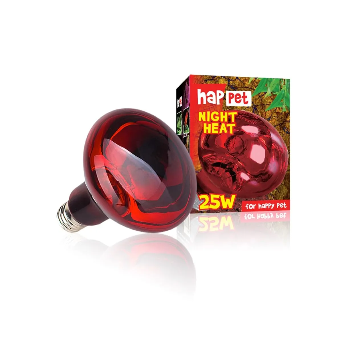 Happet Wärmelampe Rotlicht 25 W E27 Terrariumlampe