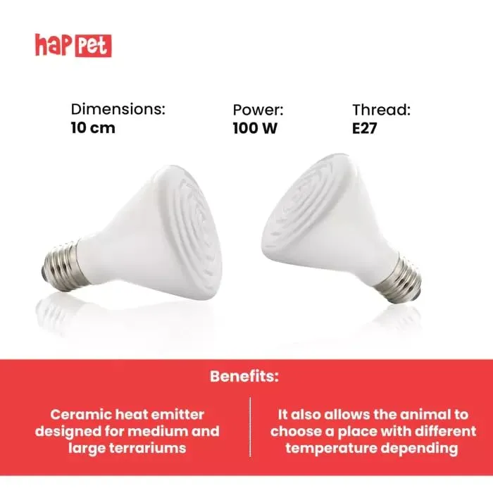 Happet Terra Ceramic Heat Emitter 100W E27