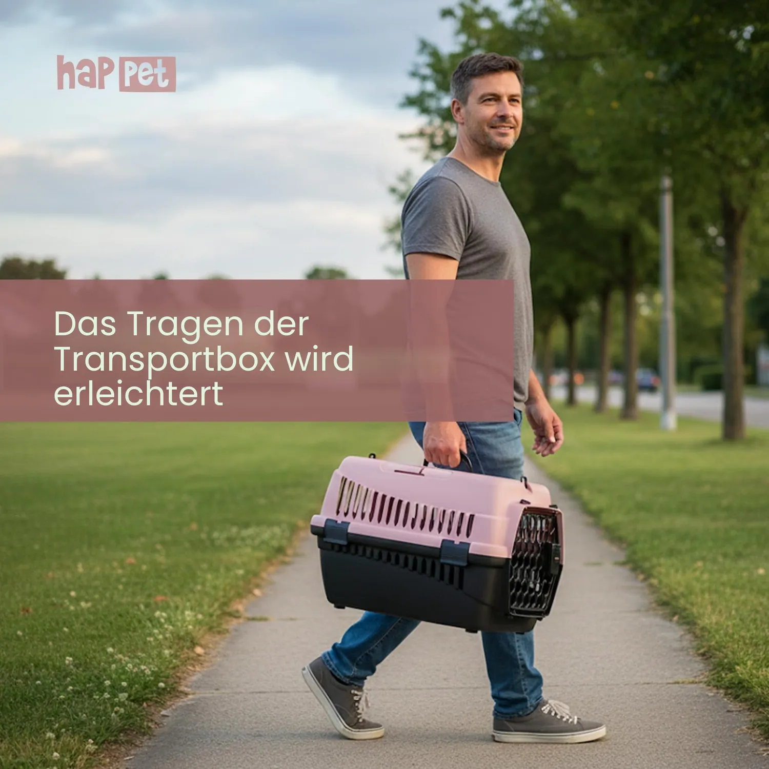 Happet ABBA S Transportbox Pink 50x33x33 cm Katze