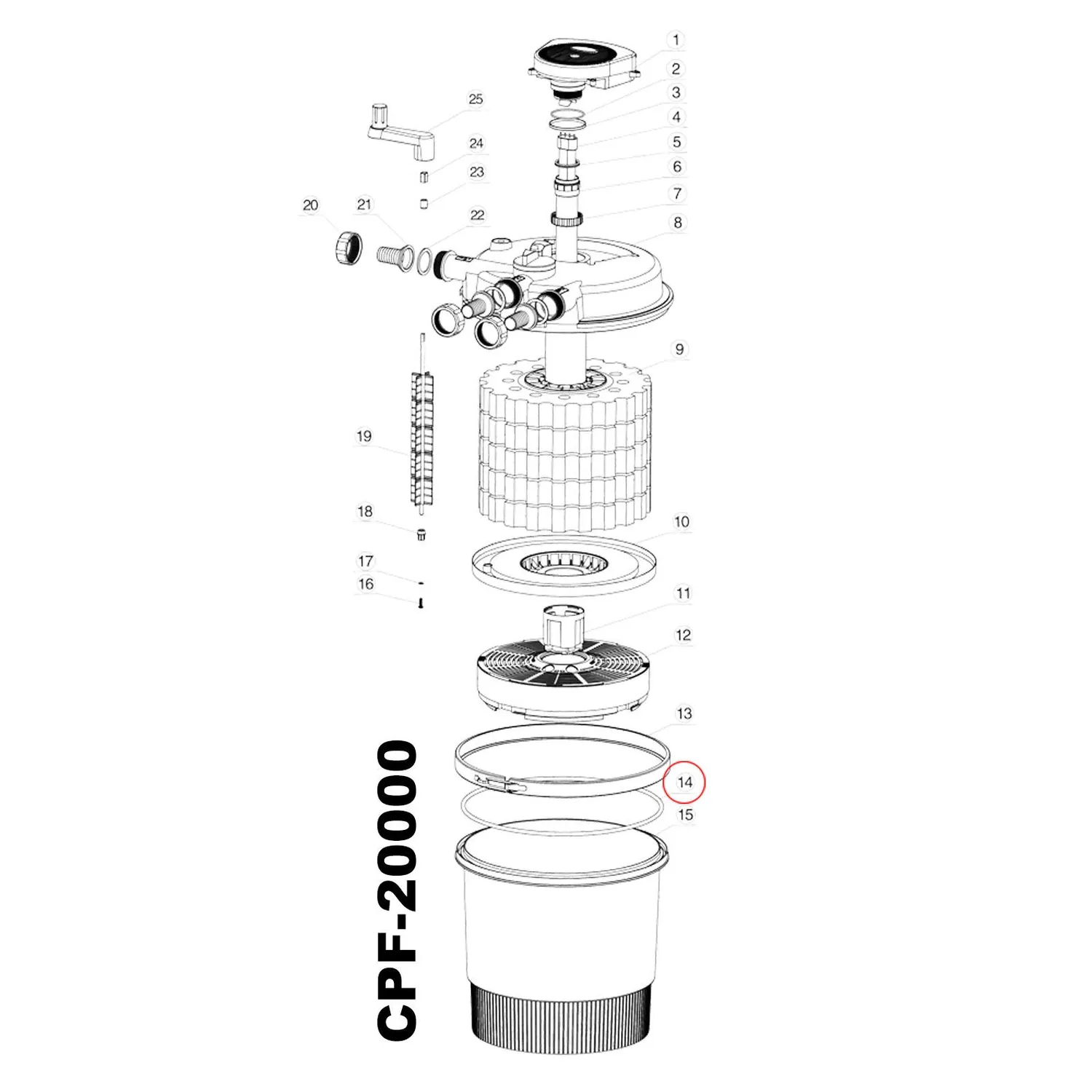 SunSun CPF-20000/50000 O-Ring 421x7,5 mm Druckteichfilter Dichtung