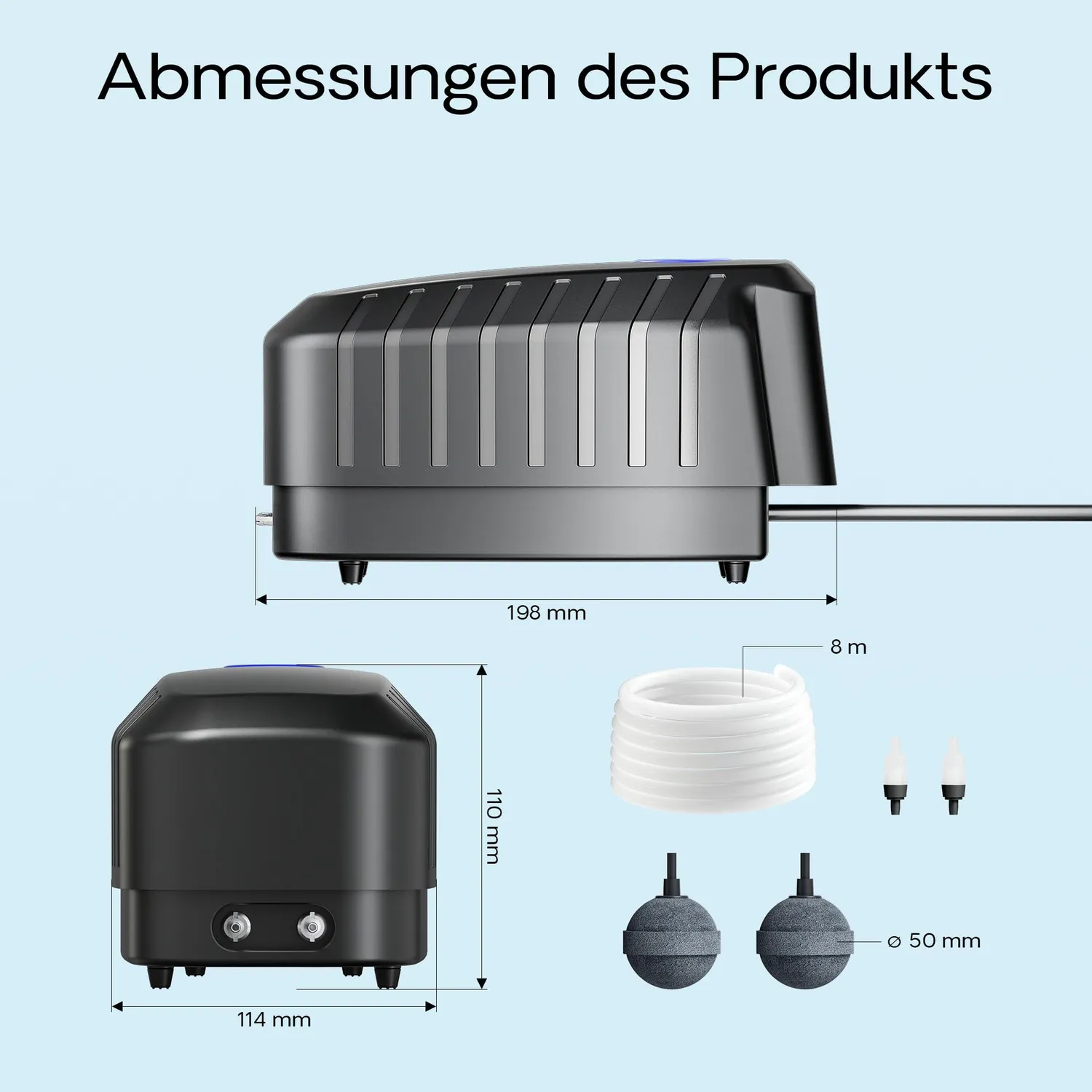 SunSun CAP-10 Luftpumpe 8W 13 l/min 4 Ausgänge