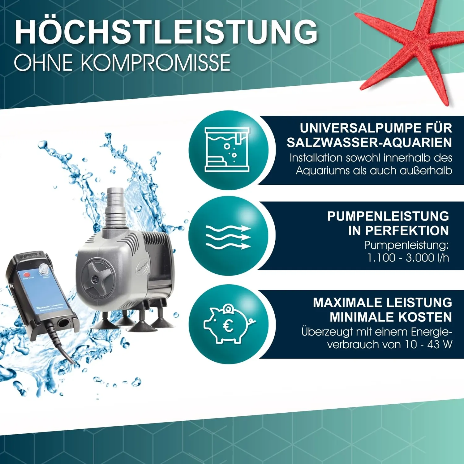 TUNZE Silence Electronic Rückförderpumpe 3000 l/h 3,9 m