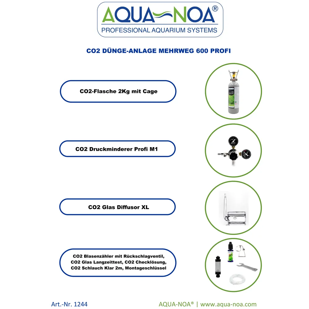 Aqua-Noa 1244 CO2 Düngeanlage Mehrweg 600 Profi