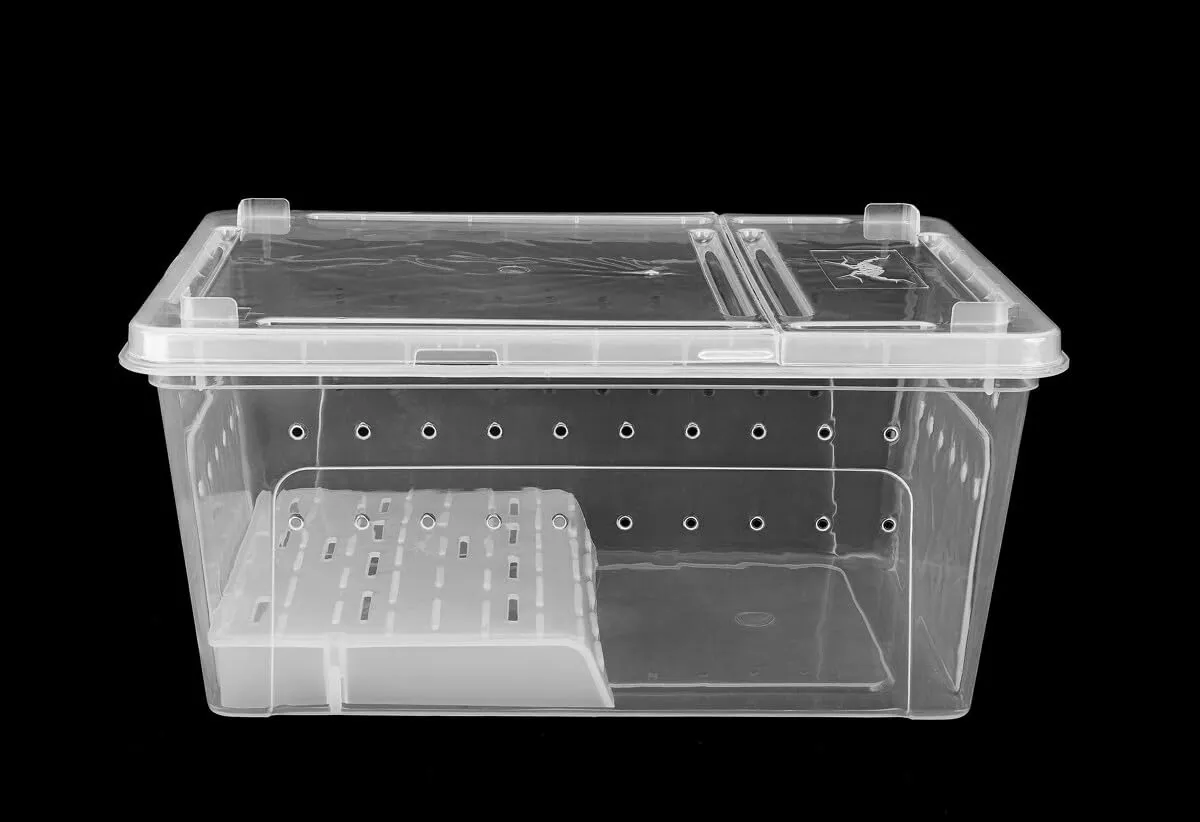 Happet Breeding Box Terrarium 27 cm mit Plattform Deckel
