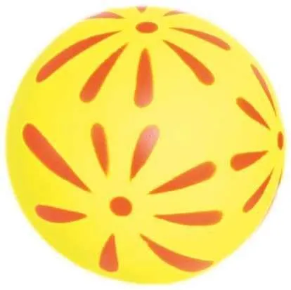 Happet Blumenball Hundespielzeug 57mm gelb Schaumstoff