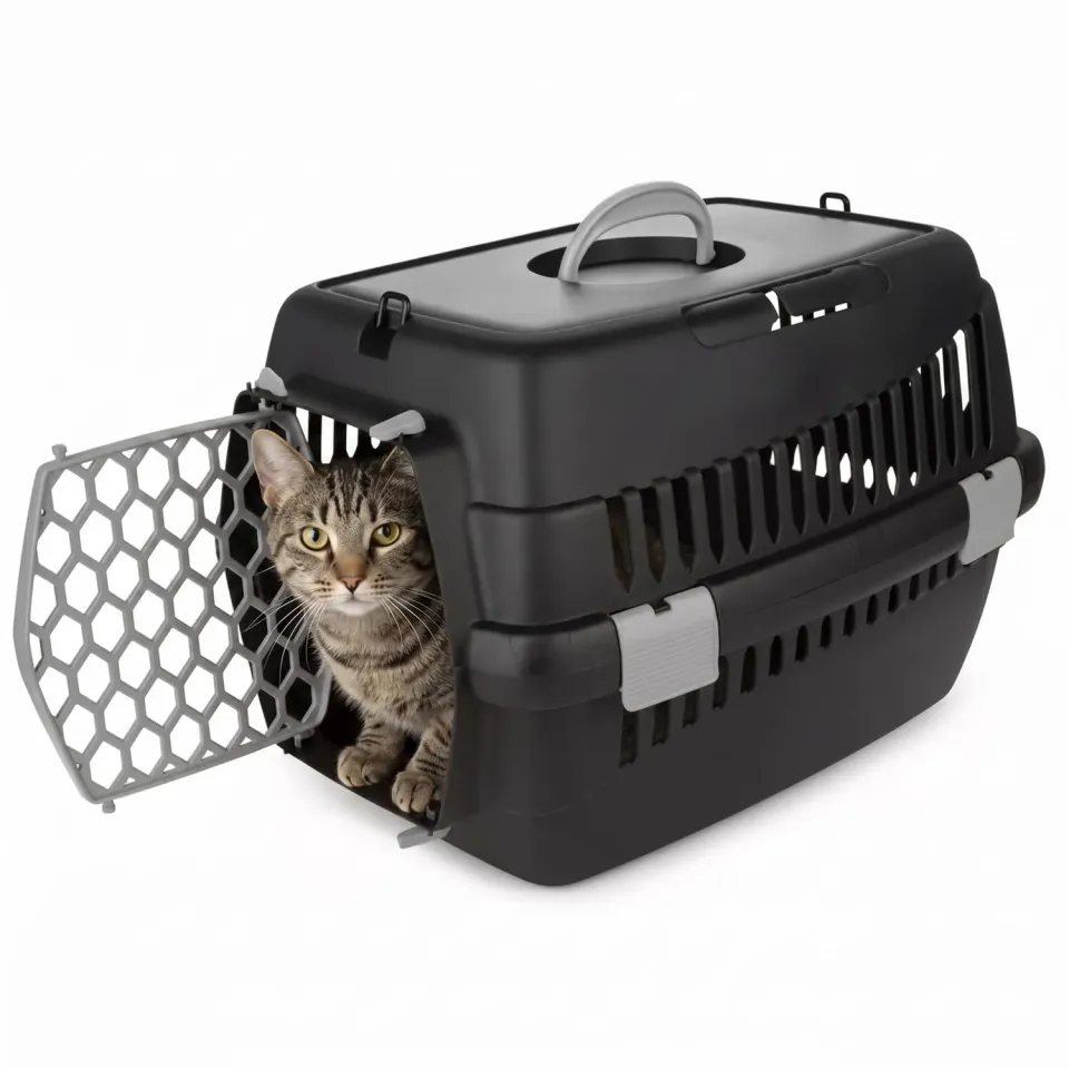 Happet Teddy S Katzentransportbox grau 50x33x33 cm