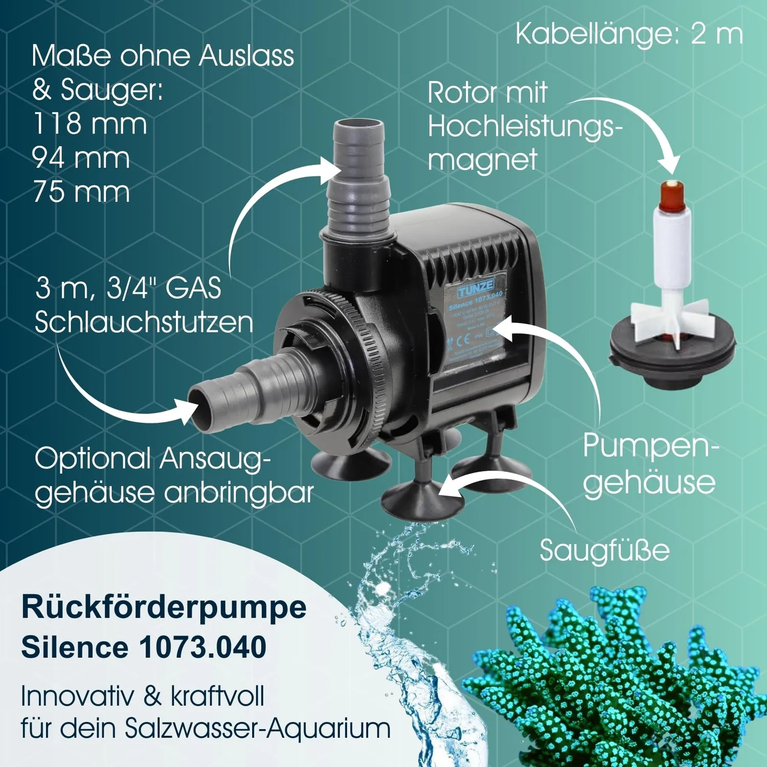 Tunze Silence 1073.008 Rückförderpumpe 800 l/h