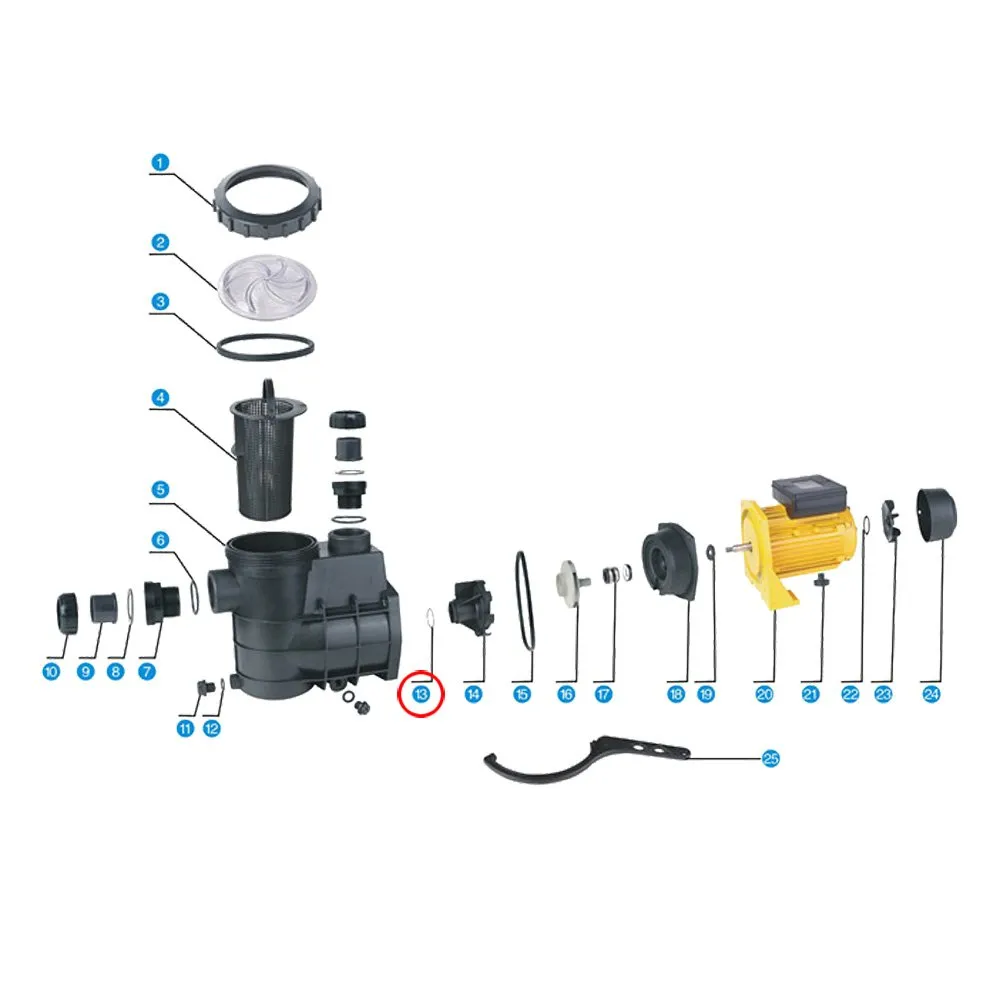 SunSun HZS-550 O-Ring 3 Dichtung Poolpumpe dicht