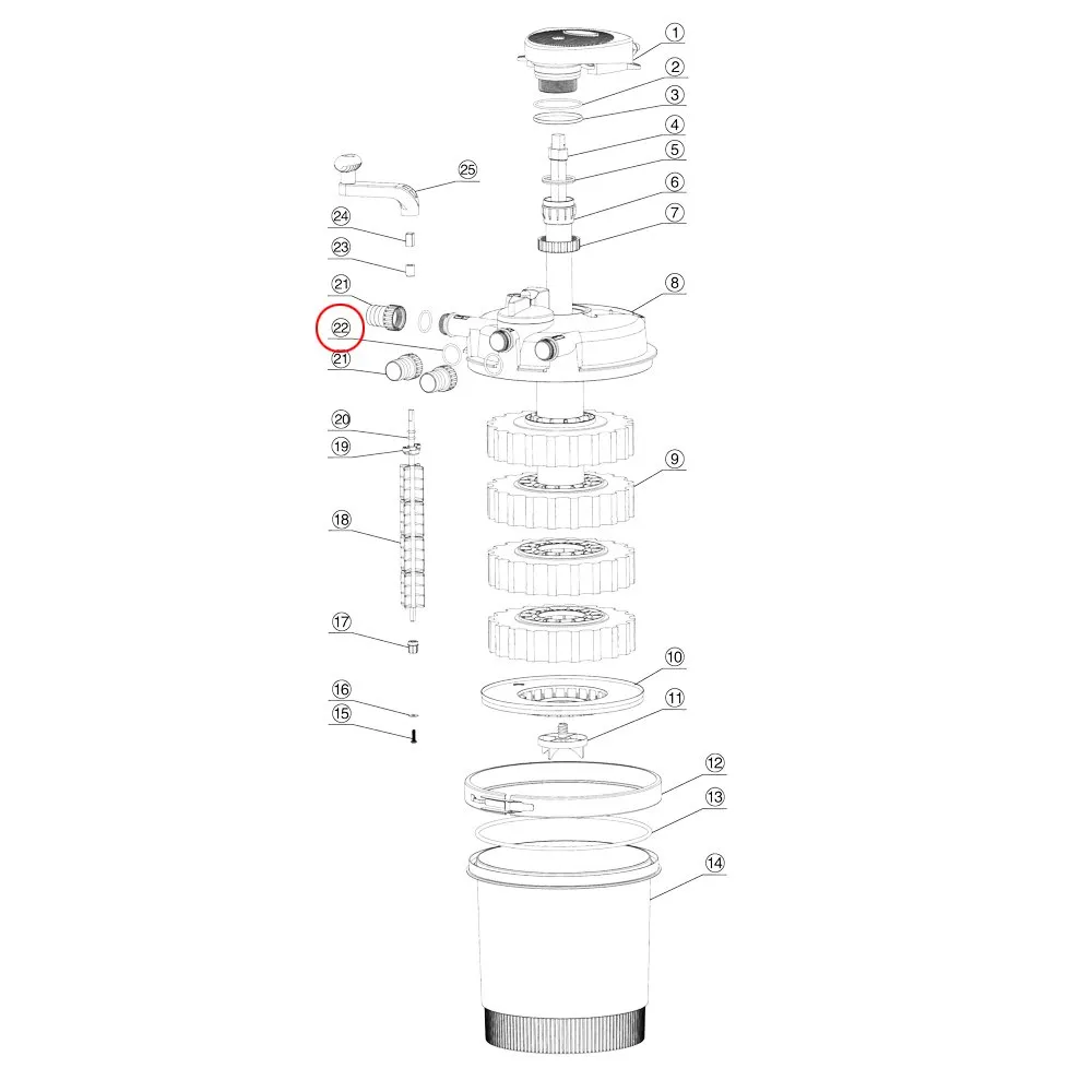 SunSun CPF-2500 O-Ring 5 Druckfilter Ersatzteil original
