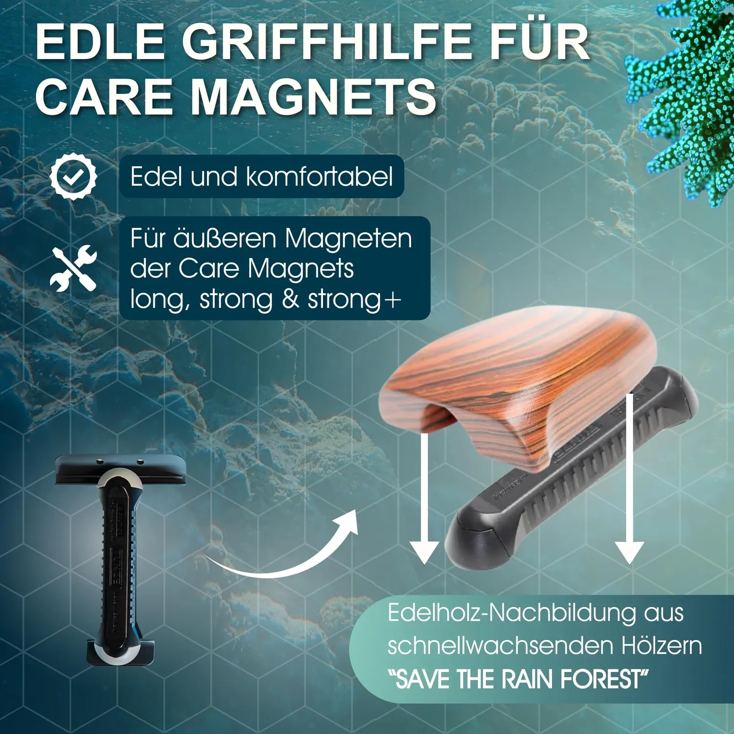 Tunze Care Magnet Premium Care Booster Griff Palisander