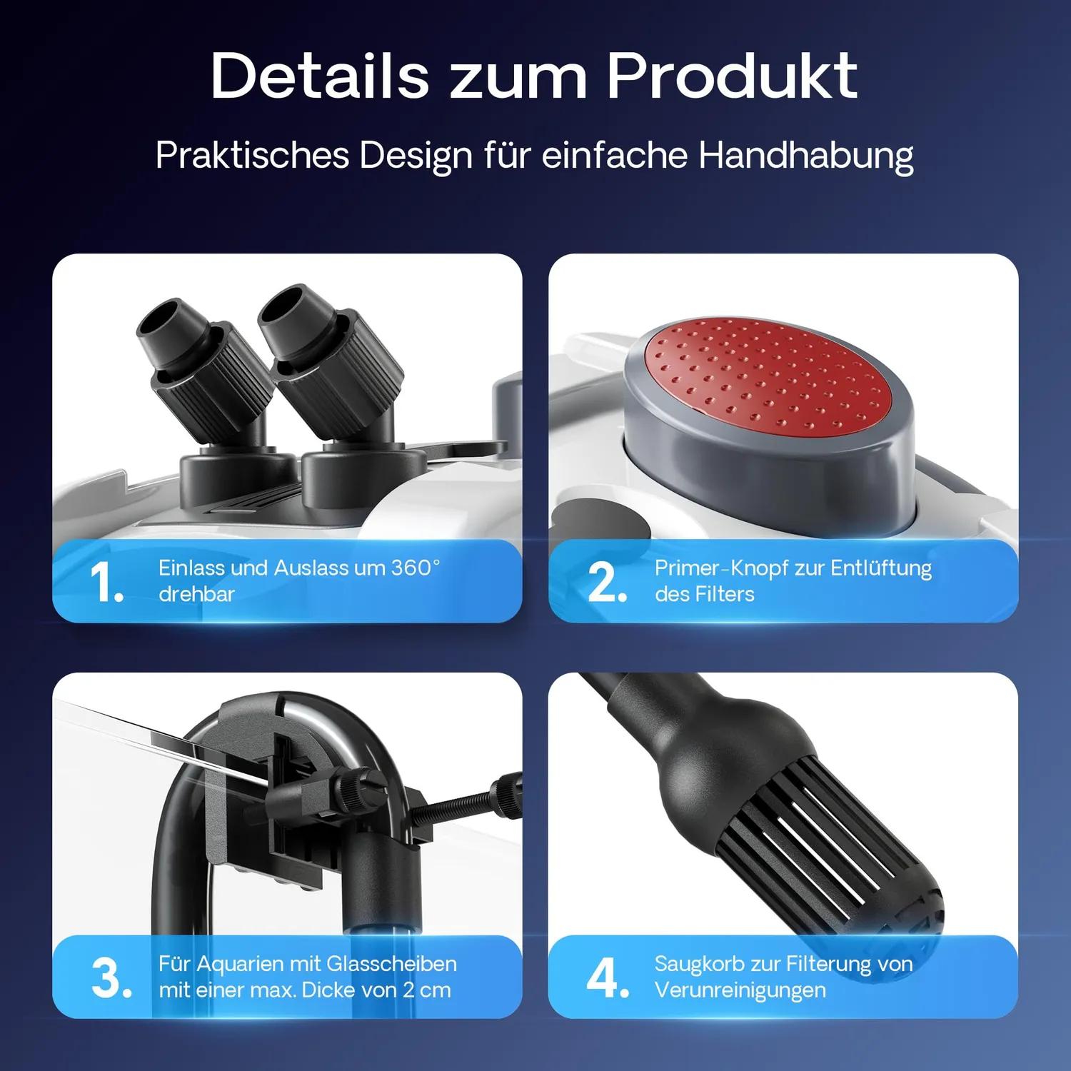 SunSun HW-302 Außenfilter 1000 l/h für Aquarien bis 400 l