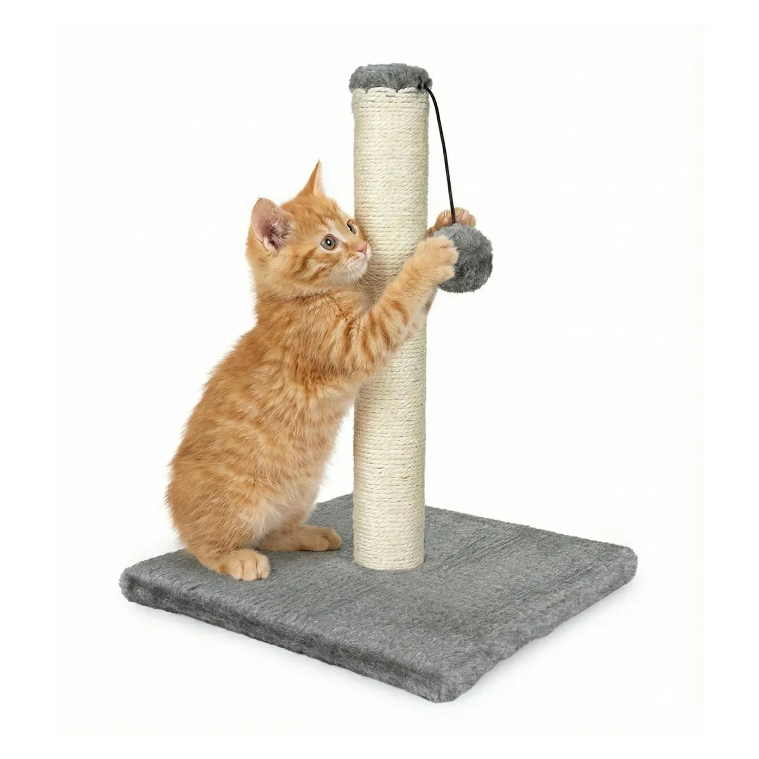 Happet Katzenkratzer Kratzbaum 41 cm Sisal mit Ball