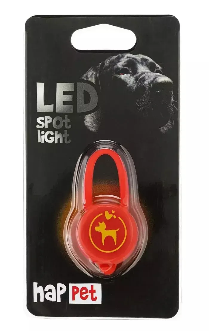 Happet LED-Anhänger Silikon Rot für Hunde Katzen