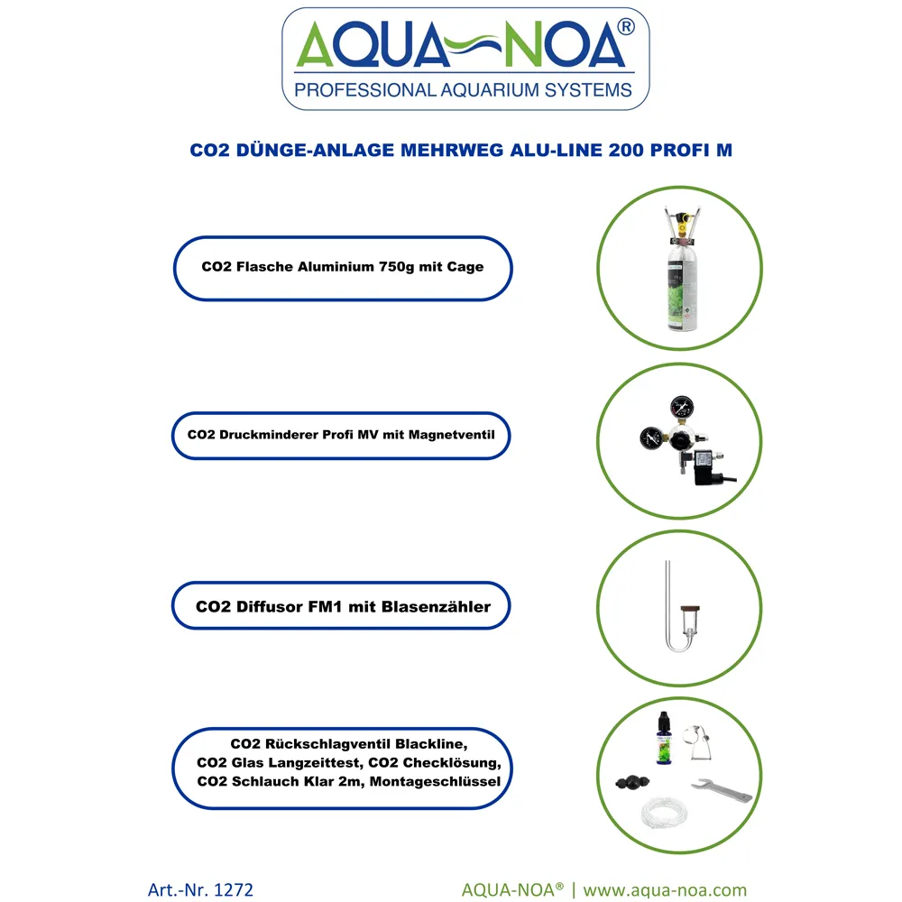 Aqua-Noa 1272 CO2-Anlage Alu-Line 200 Profi M