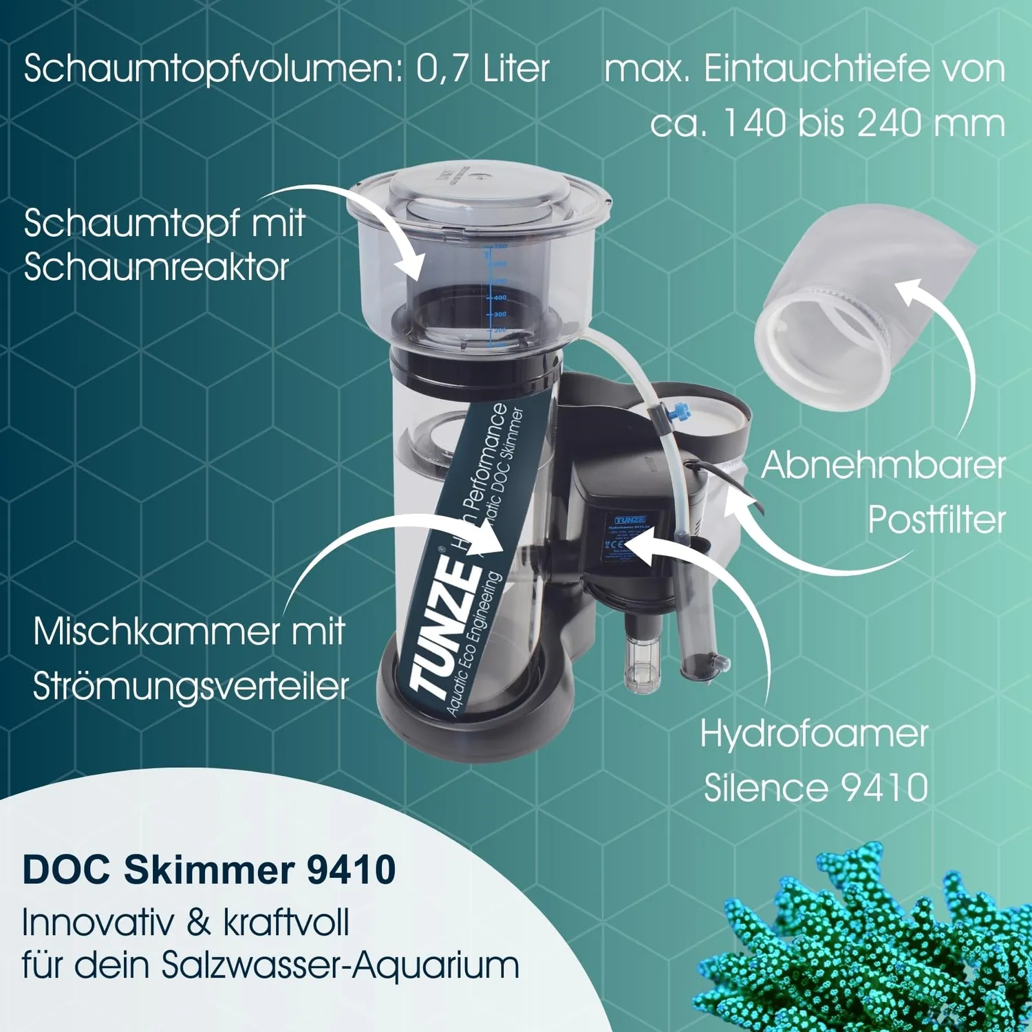 Tunze DOC Skimmer 9410 Abschäumer bis 1.000 L