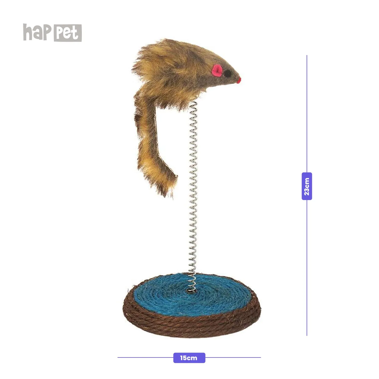 Happet Feder Plüschmaus Katzenspielzeug Sisal